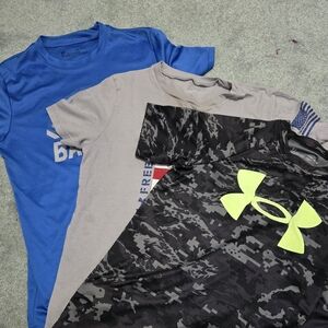 Lot Of 3 Youth Medium Active Under Armour Shirts